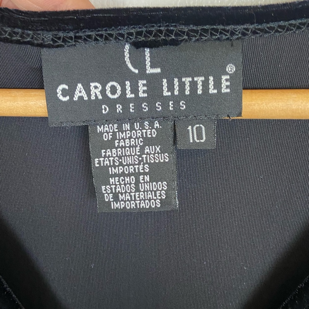 Carole Little Bourn Out Velvet Maxi Dress 10‎ Black Long Sleeves Whimsigoth USA - Picture 13 of 14